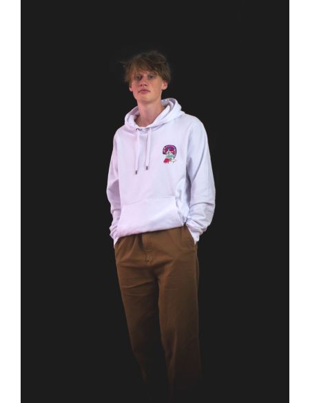 Mikina Vibe MUSHROOMS - bílá